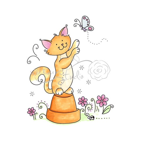 Cat and Butterfly