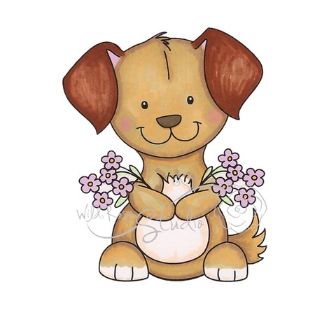 Dog with Posies