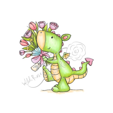 Fergus with Bouquet