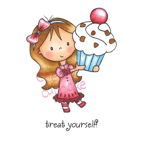 Mia with Cupcake