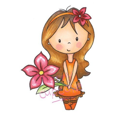 Mia with Flower