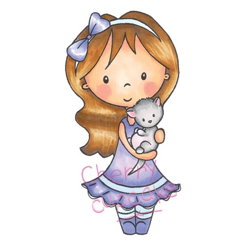 Mia with Kitten